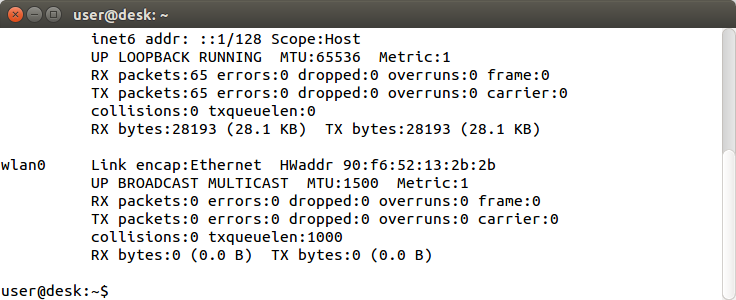 Ubuntu 14.04 - проверка адапетра wifi